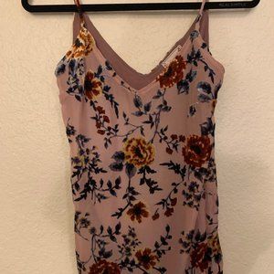 Mauve Velvet Floral Slip dress